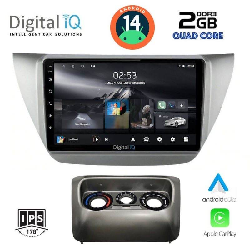 DIGITAL IQ RSB 1433_CPA (9inc) MULTIMEDIA TABLET for MITSUBISHI LANCER mod. 2000-2007