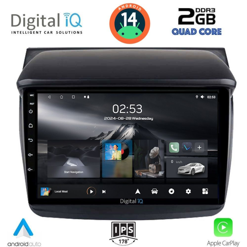 DIGITAL IQ RSB 1436_CPA (9inc) MULTIMEDIA TABLET for MITSUBISHI L200 mod. 2006-2015