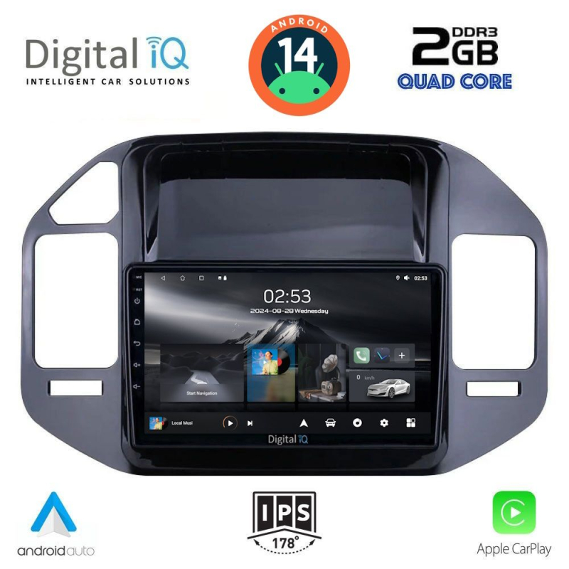 DIGITAL IQ RSB 1444_CPA (9inc) MULTIMEDIA TABLET for MITSUBISHI PAJERO mod. 1999-2006
