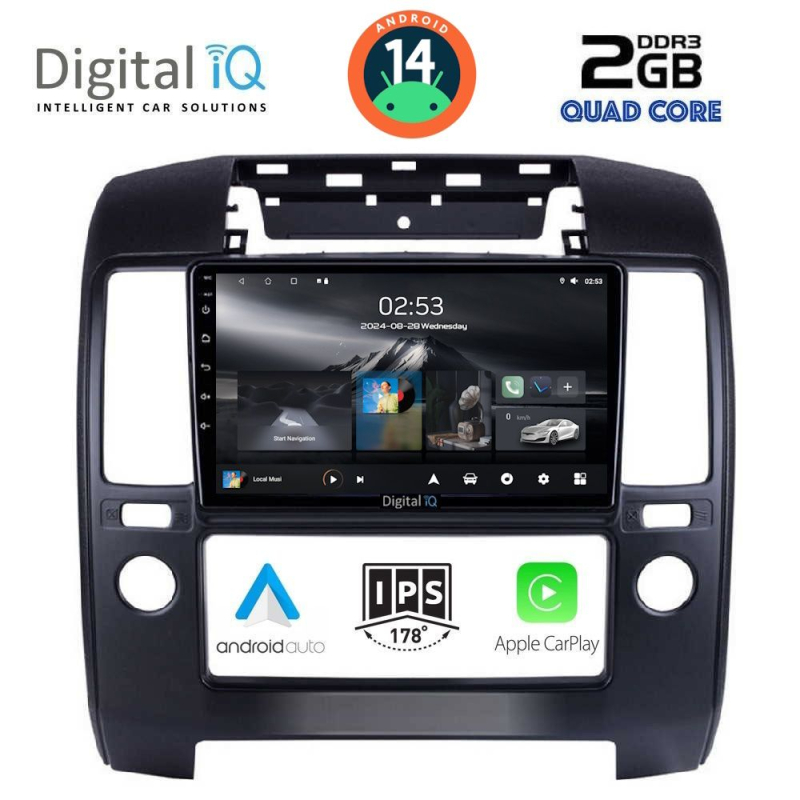 DIGITAL IQ RSB 1454_CPA A/C (9inc) MULTIMEDIA TABLET for NISSAN NAVARA D40 mod. 2006-2011 με A/C