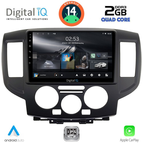 DIGITAL IQ RSB 1458BL_CPA (9inc) MULTIMEDIA TABLET for NISSAN NV200 mod. 2009&gt; (BLACK)