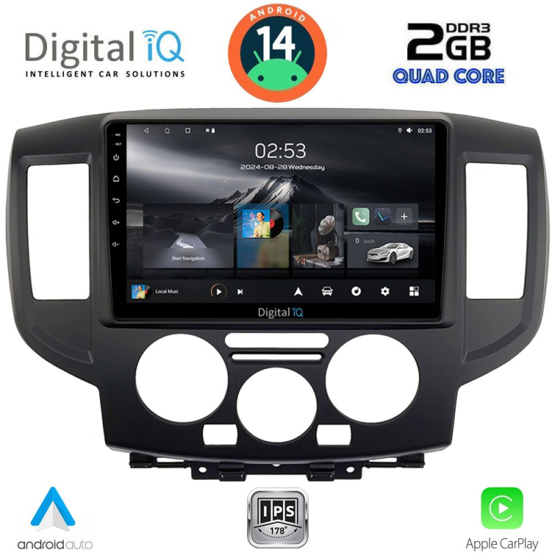 DIGITAL IQ RSB 1458BL_CPA (9inc) MULTIMEDIA TABLET for NISSAN NV200 mod. 2009> (BLACK) DIGITAL IQ RSB 1458BL_CPA (9inc) MULTIMEDIA TABLET for NISSAN NV200 mod. 2009> (BLACK)