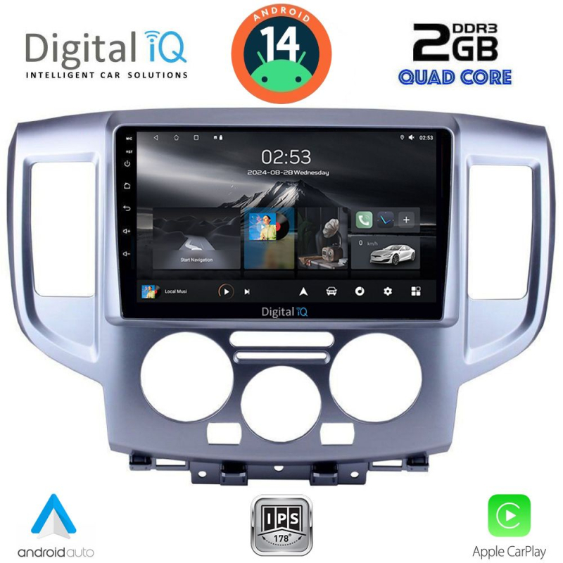 DIGITAL IQ RSB 1458SL_CPA (9inc) MULTIMEDIA TABLET for NISSAN NV200 mod. 2009> (SILVER)