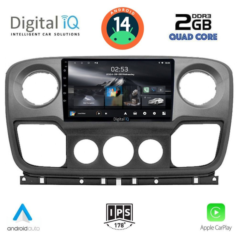 DIGITAL IQ RSB 1463_CPA (10inc) MULTIMEDIA TABLET for NISSAN NV400 - OPEL MOVANO - RENAULT MASTER mod. 2010-2020 DIGITAL IQ RSB 1463_CPA (10inc) MULTIMEDIA TABLET for NISSAN NV400 - OPEL MOVANO - RENAULT MASTER mod. 2010-2020