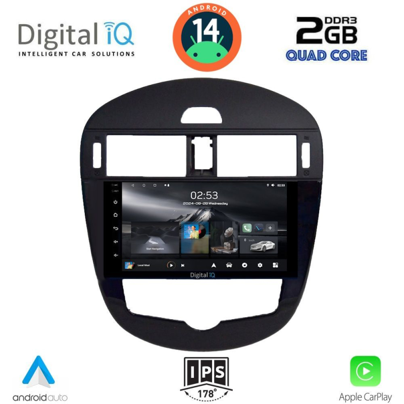 DIGITAL IQ RSB 1470_CPA CLIMA (9inc) MULTIMEDIA TABLET for NISSAN PULSAR mod. 2014>