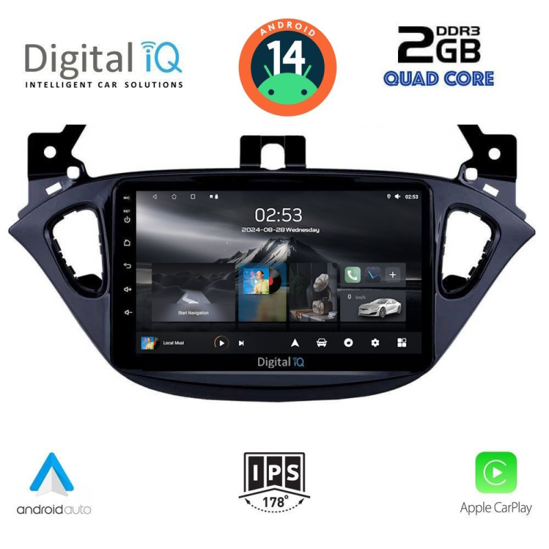 DIGITAL IQ RSB 1486_CPA (9inc) MULTIMEDIA TABLET for OPEL ADAM - CORSA E  mod. 2014-2021