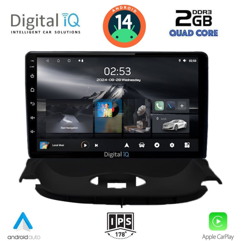 DIGITAL IQ RSB 1505_CPA (9inc) MULTIMEDIA TABLET for PEUGEOT 206 mod. 1998-2006 DIGITAL IQ RSB 1505_CPA (9inc) MULTIMEDIA TABLET for PEUGEOT 206 mod. 1998-2006