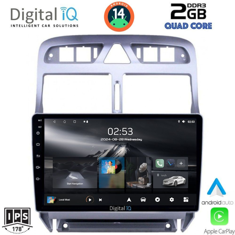 DIGITAL IQ RSB 1512_CPA (9inc) MULTIMEDIA TABLET for PEUGEOT 307 mod. 2001-2008