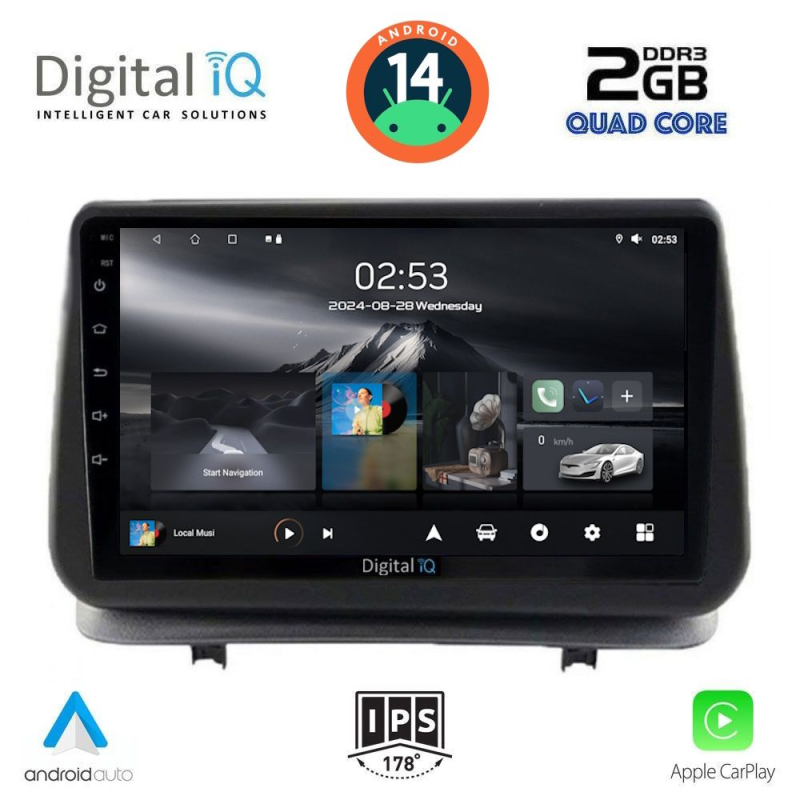 DIGITAL IQ RSB 1543_CPA (9inc) MULTIMEDIA TABLET for RENAULT CLIO mod. 2005-2011