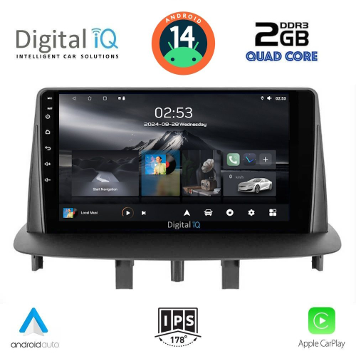 DIGITAL IQ RSB 1556_CPA (9inc) MULTIMEDIA TABLET for RENAULT MEGANE 3 mod. 2009-2016