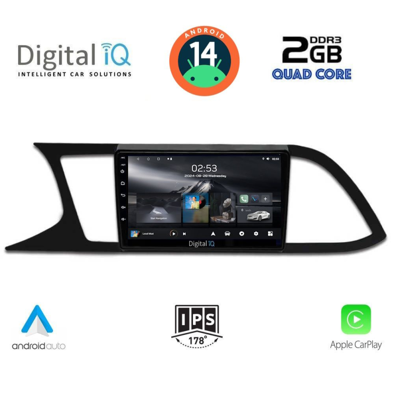 DIGITAL IQ RSB 1575_CPA (9inc) MULTIMEDIA TABLET for SEAT LEON mod. 2012-2021 DIGITAL IQ RSB 1575_CPA (9inc) MULTIMEDIA TABLET for SEAT LEON mod. 2012-2021