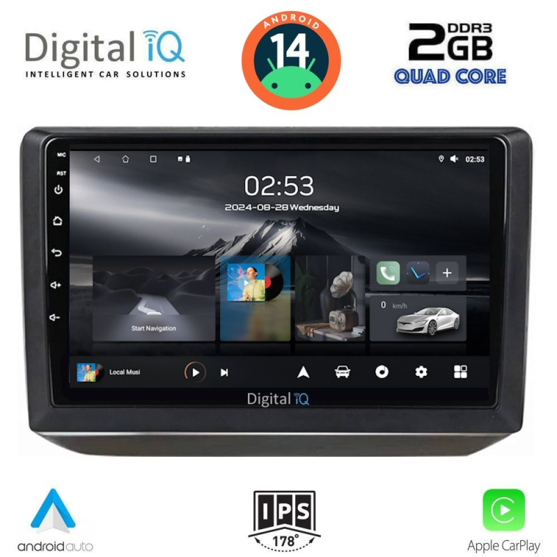 DIGITAL IQ RSB 1581_CPA (10inc) MULTIMEDIA TABLET for SKODA FABIA mod. 2008-2014