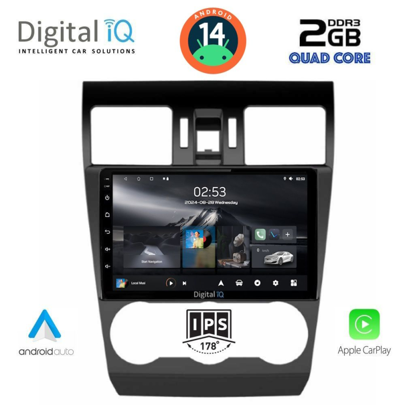 DIGITAL IQ RSB 1663_CPA (9inc) MULTIMEDIA TABLET for SUBARU FORESTER - IMPREZA - XV mod. 2013-2019