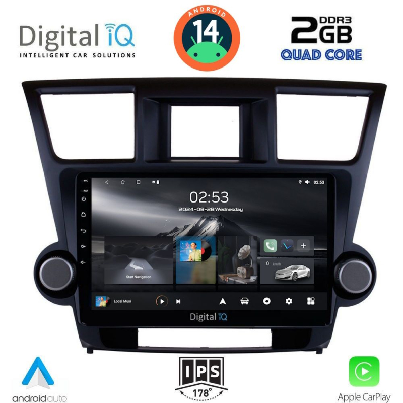 DIGITAL IQ RSB 1719_CPA (10inc) MULTIMEDIA TABLET for TOYOTA HIGHLANDER mod. 2008-2015