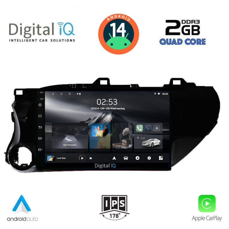 DIGITAL IQ RSB 1721_CPA (10inc) MULTIMEDIA TABLET for TOYOTA HILUX mod. 2017>