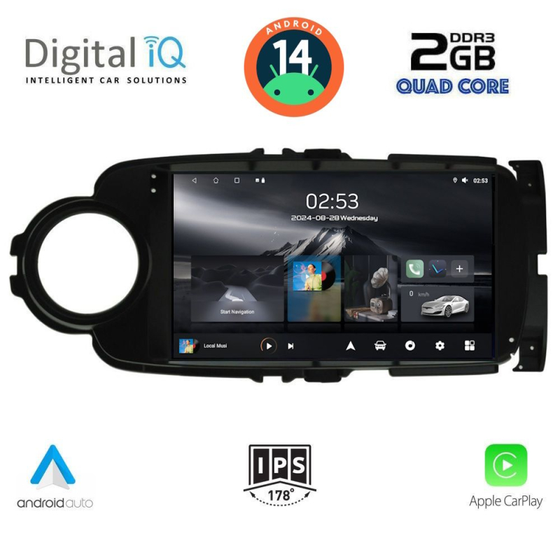 DIGITAL IQ RSB 1737_CPA (9inc) MULTIMEDIA TABLET for TOYOTA YARIS mod. 2011-2015