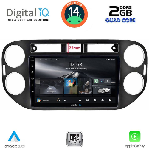 DIGITAL IQ RSB 1760BL_CPA (9inc) MULTIMEDIA TABLET for VW TIGUAN mod. 2011-2016 (BLACK)