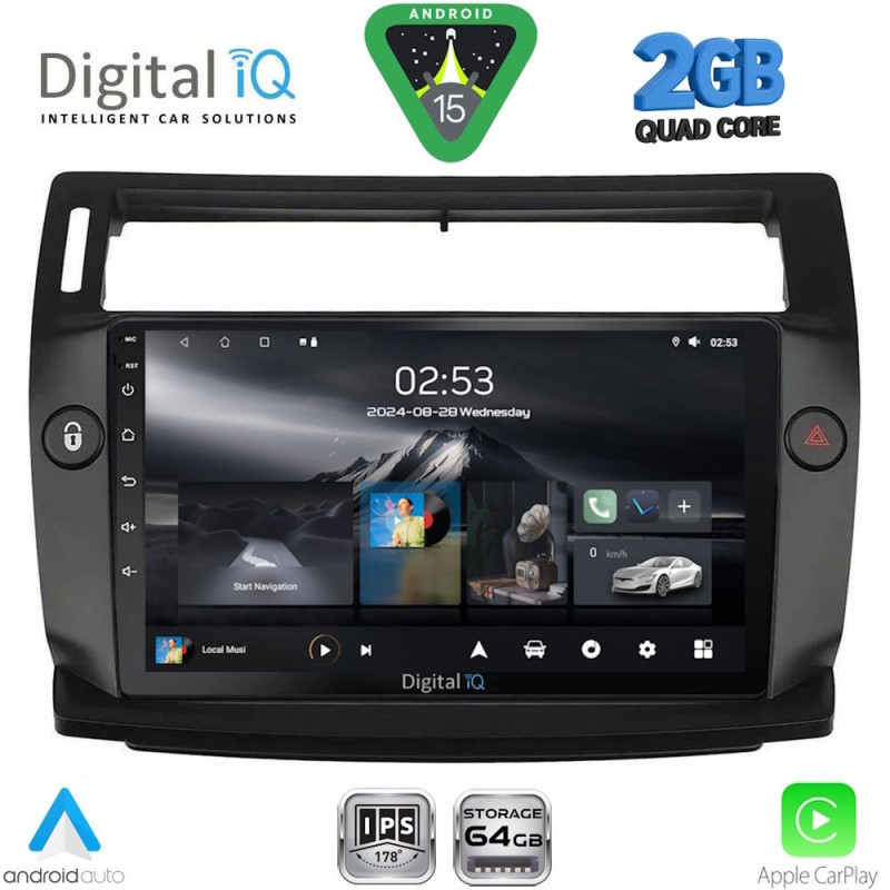 DIGITAL IQ RSD 1084BL_CPA (9inc) MULTIMEDIA TABLET for CITROEN C4 mod. 2004-2011 (BLACK)