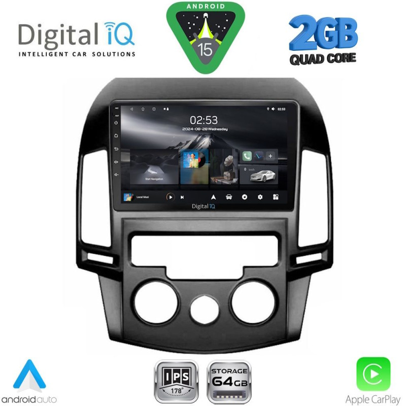 DIGITAL IQ RSD 1231_CPA A/C (9inc) MULTIMEDIA TABLET for HYUNDAI i30 mod. 2007-2012