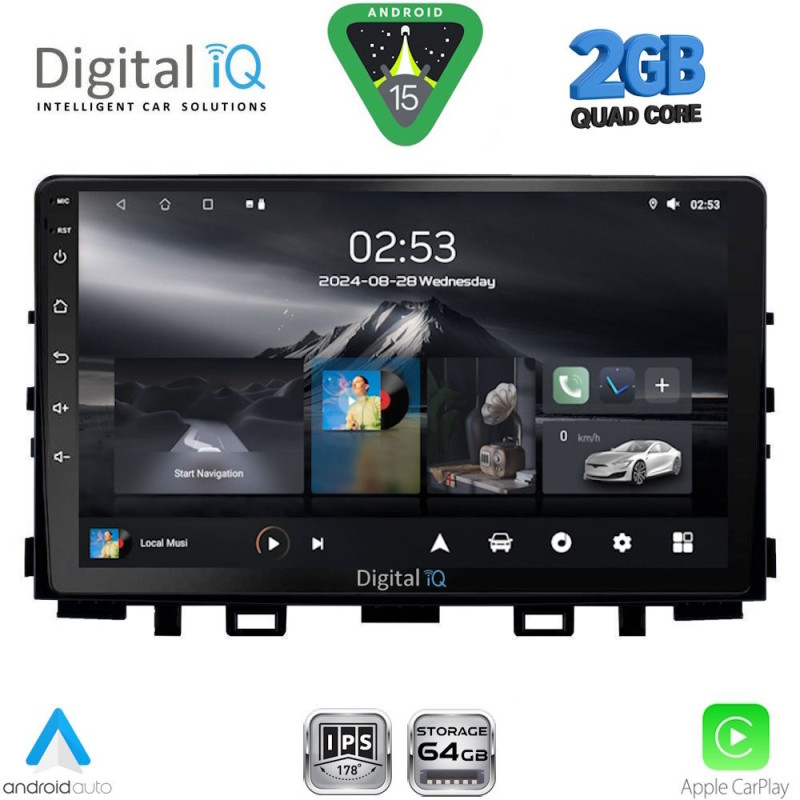 DIGITAL IQ RSD 1316_CPA (9inc) MULTIMEDIA TABLET for KIA RIO mod. 2018-2026 – STONIC mod. 2017-2026