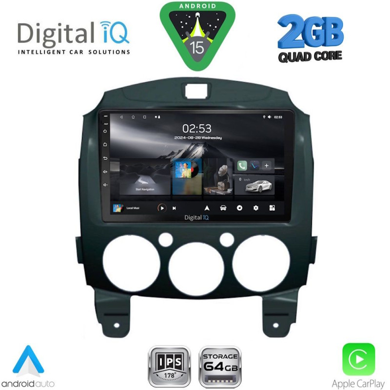 DIGITAL IQ RSD 1361_CPA (9inc) MULTIMEDIA TABLET for MAZDA 2 mod. 2007-2014