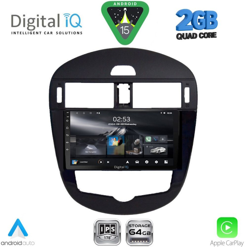 DIGITAL IQ RSD 1470_CPA CLIMA (9inc) MULTIMEDIA TABLET for NISSAN PULSAR mod. 2014-2020