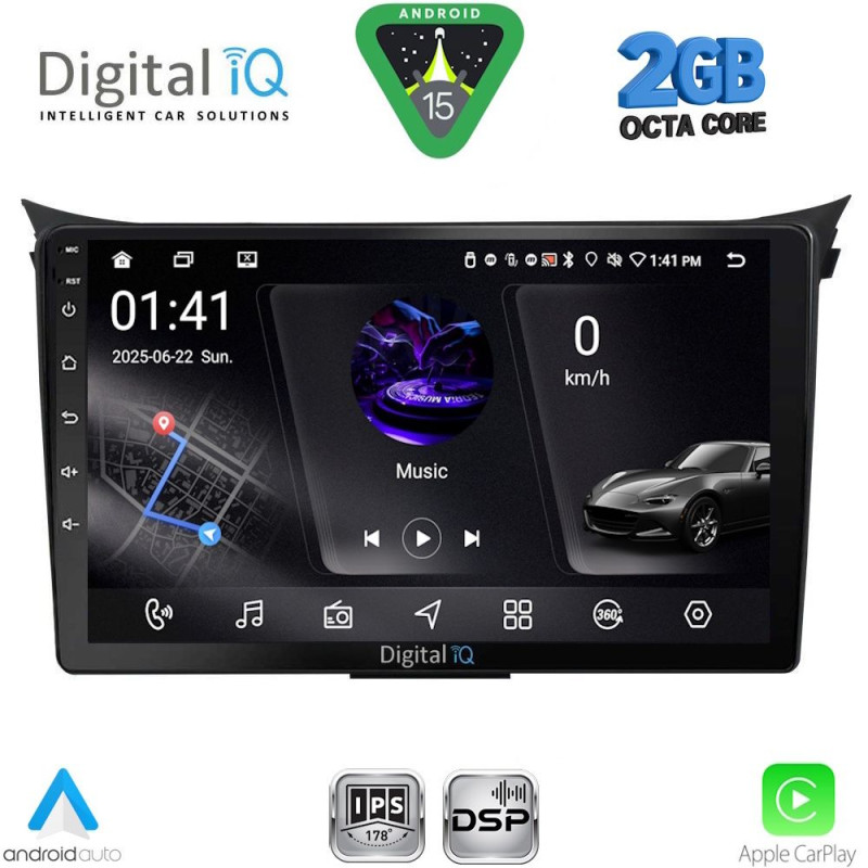 DIGITAL IQ RSF 4232_CPA (9inc) MULTIMEDIA TABLET for HYUNDAI i30 mod. 2012-2017