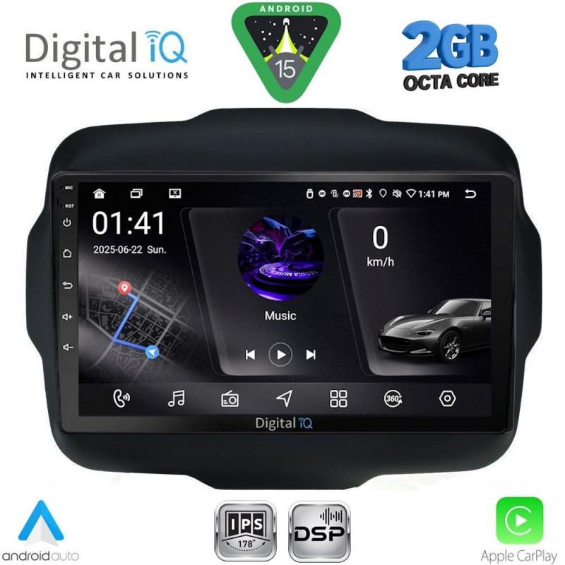 DIGITAL IQ RSF 4290_CPA (9inc) MULTIMEDIA TABLET for JEEP RENEGADE mod. 2014-2025