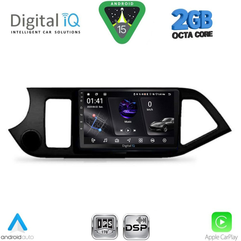 DIGITAL IQ RSF 4308_CPA (9inc) MULTIMEDIA TABLET for KIA PICANTO mod. 2011-2017