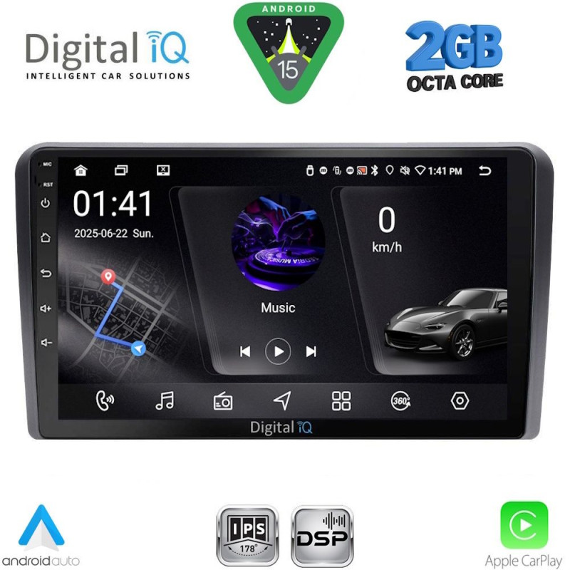 DIGITAL IQ RSF 4481BL_CPA (9inc) MULTIMEDIA TABLET for OPEL ALL mod. 2004-2014 (BLACK)