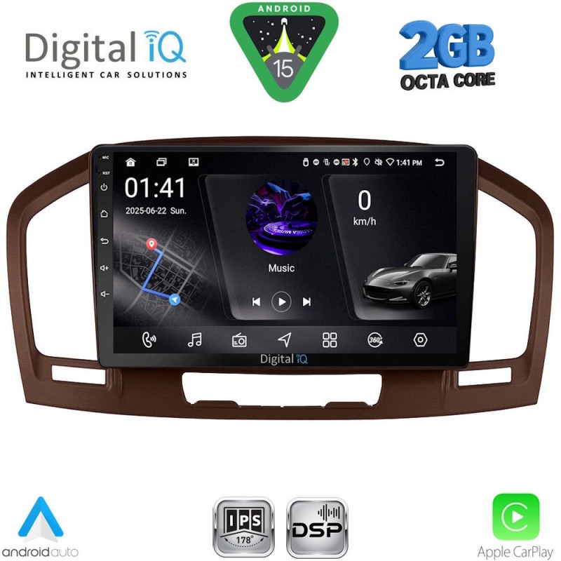 DIGITAL IQ RSF 4491BR_CPA (9inc) MULTIMEDIA TABLET for OPEL INSIGNIA mod. 2008-2013 (BROWN)