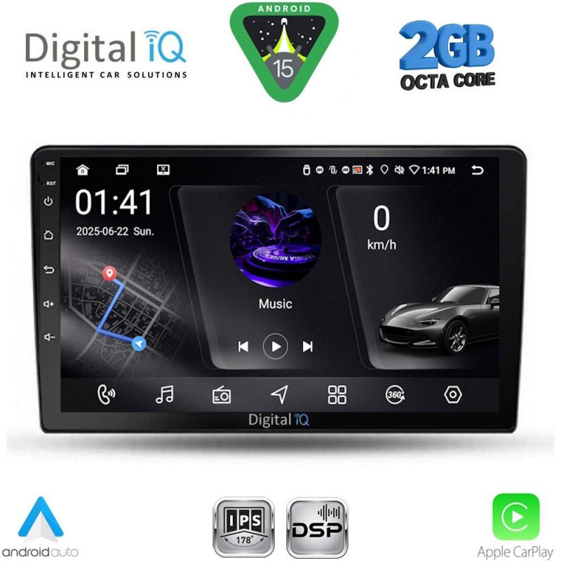 DIGITAL IQ RSF 4702_CPA (9inc) MULTIMEDIA TABLET for TOYOTA AURIS mod. 2007-2012