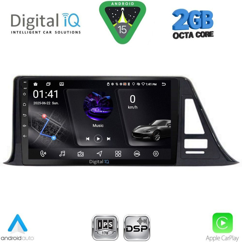 DIGITAL IQ RSF 4709_CPA (9inc) MULTIMEDIA TABLET for TOYOTA CH-R mod. 2017-2023