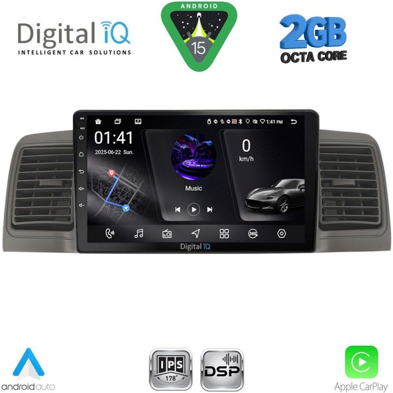 DIGITAL IQ RSF 4712GR_CPA (9inc) MULTIMEDIA TABLET for TOYOTA COROLLA mod. 2001-2006 (GREY)