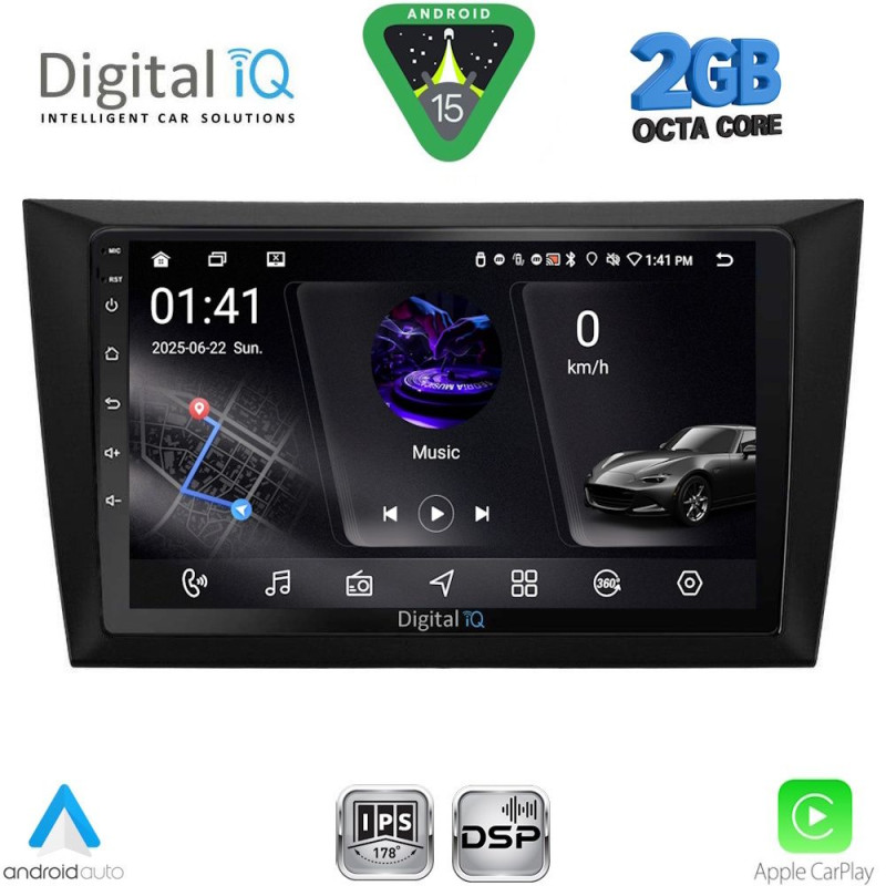 DIGITAL IQ RSF 4746_CPA (9inc) MULTIMEDIA TABLET for GOLF 6 mod. 2009-2012