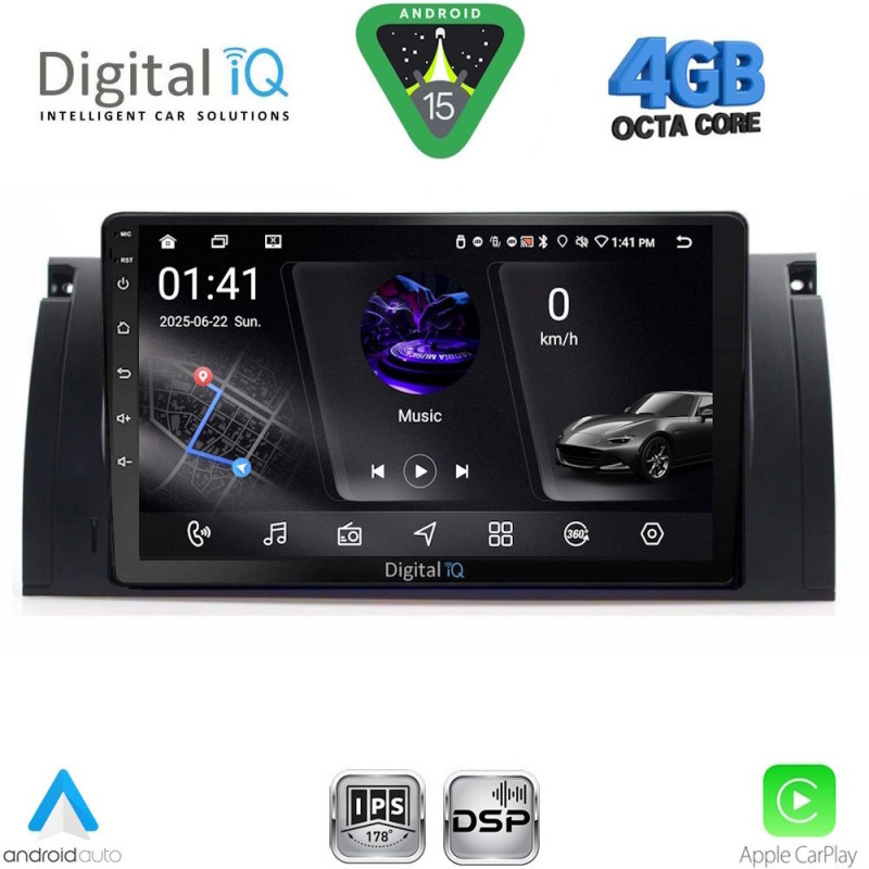 DIGITAL IQ RSG 6045_CPA (9inc) MULTIMEDIA TABLET for BMW Series 5 (E39) mod. 1997-2005 | X5 (E53) mod. 1999-2006