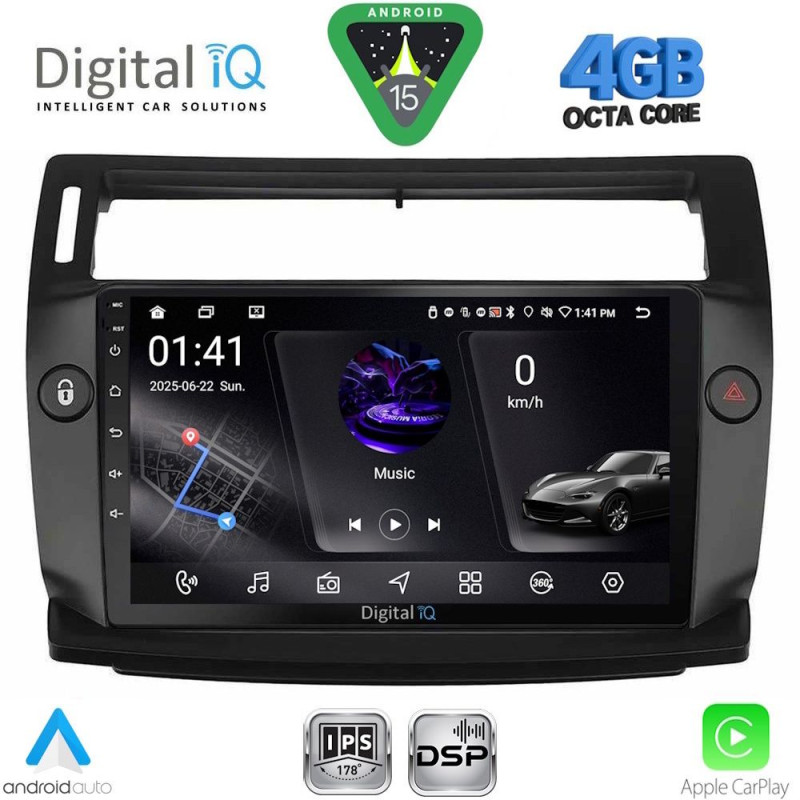 DIGITAL IQ RSG 6084BL_CPA (9inc) MULTIMEDIA TABLET for CITROEN C4 mod. 2004-2011 (BLACK)