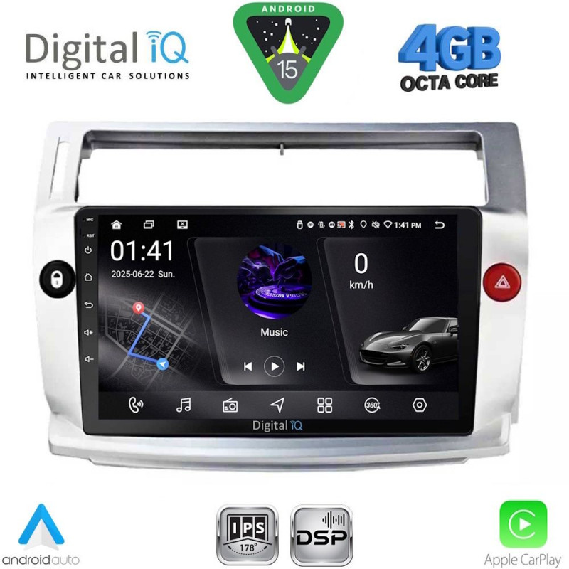DIGITAL IQ RSG 6084SL_CPA (9inc) MULTIMEDIA TABLET for CITROEN C4 mod. 2004-2011 (SILVER)