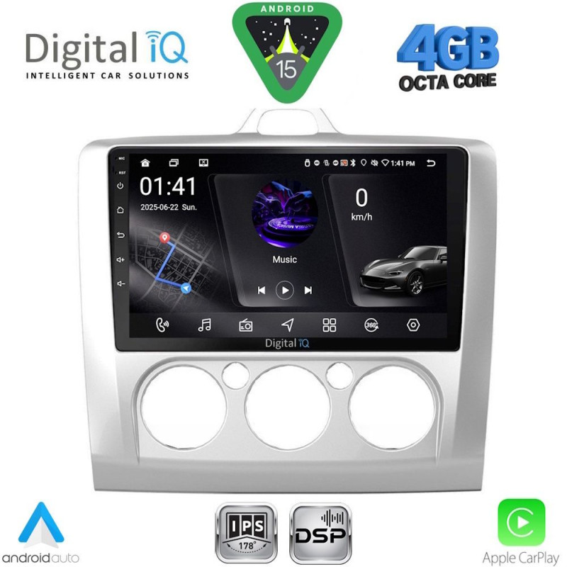 DIGITAL IQ RSG 6156SL_CPA A/C (9inc) MULTIMEDIA TABLET for FORD FOCUS mod. 2005-2012 (SILVER)