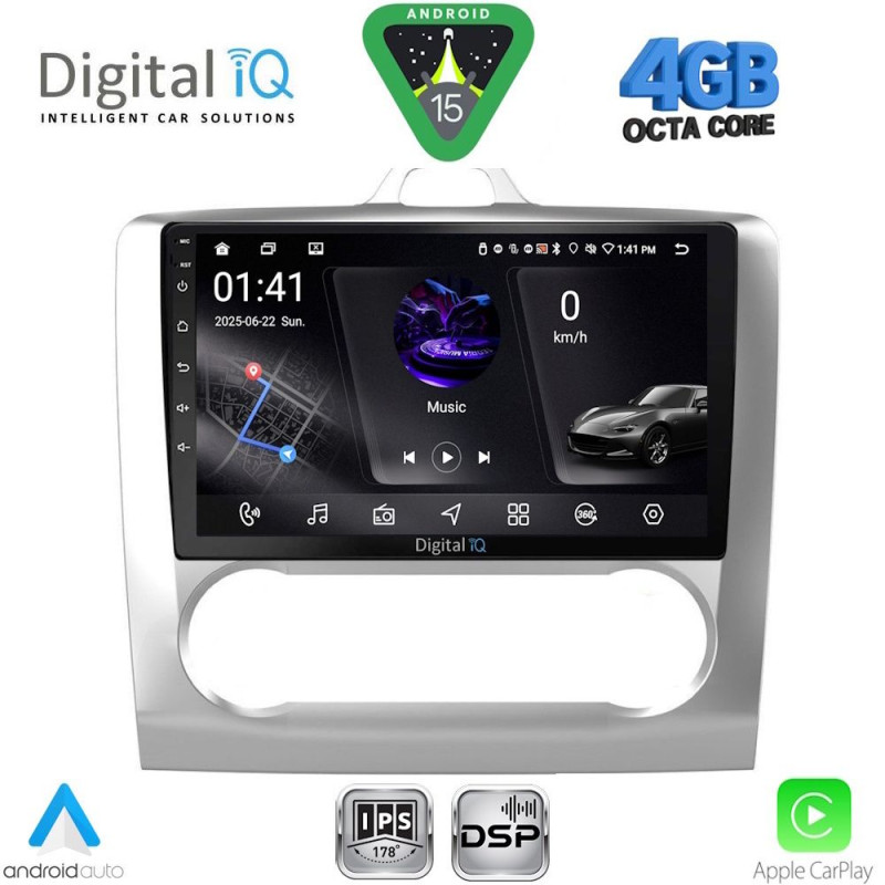 DIGITAL IQ RSG 6156SL_CPA CLIMA (9inc) MULTIMEDIA TABLET for FORD FOCUS mod. 2005-2012 (SILVER)
