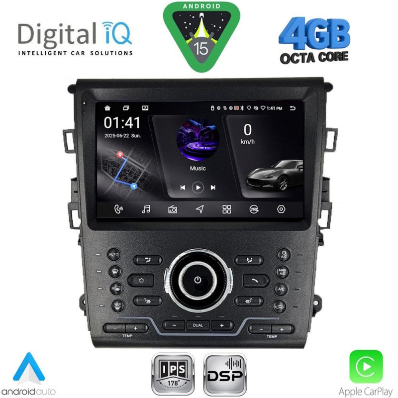 DIGITAL IQ RSG 6164_CPA CLIMA (9inc) MULTIMEDIA TABLET for FORD MONDEO mod. 2014-2023