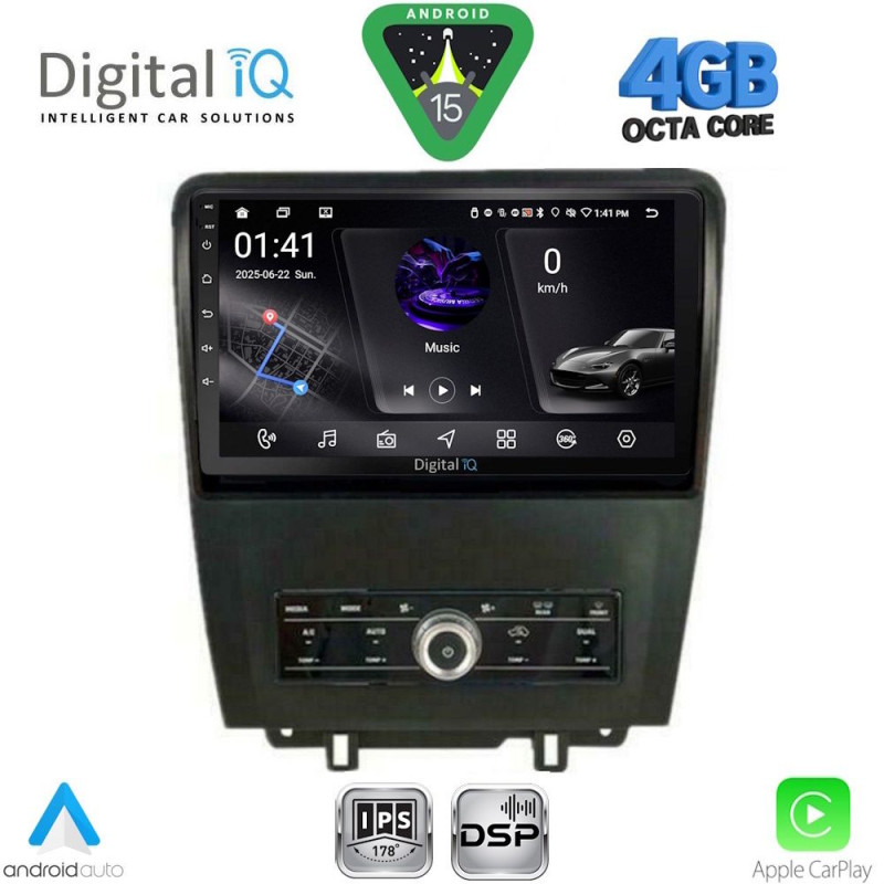 DIGITAL IQ RSG 6165_CPA (9inc) MULTIMEDIA TABLET for FORD MUSTANG mod. 2010-2015