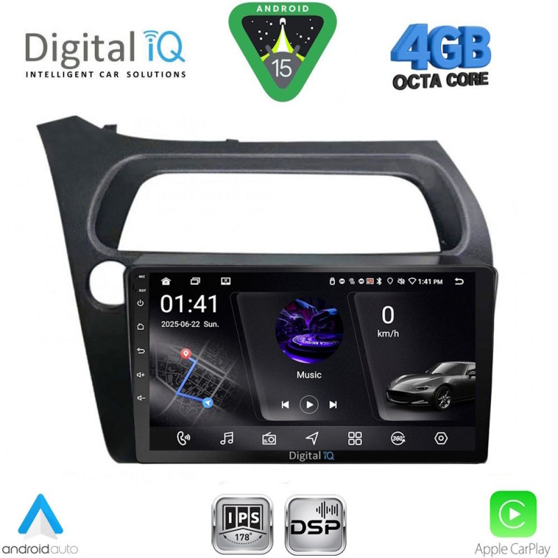 DIGITAL IQ RSG 6189_CPA (9inc) MULTIMEDIA TABLET for HONDA CIVIC 3D-5D mod. 2006-2012