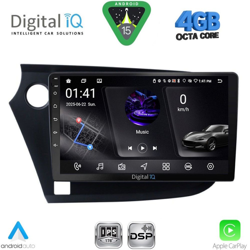 DIGITAL IQ RSG 6205_CPA (9inc) MULTIMEDIA TABLET for HONDA INSIGHT mod. 2009-2014