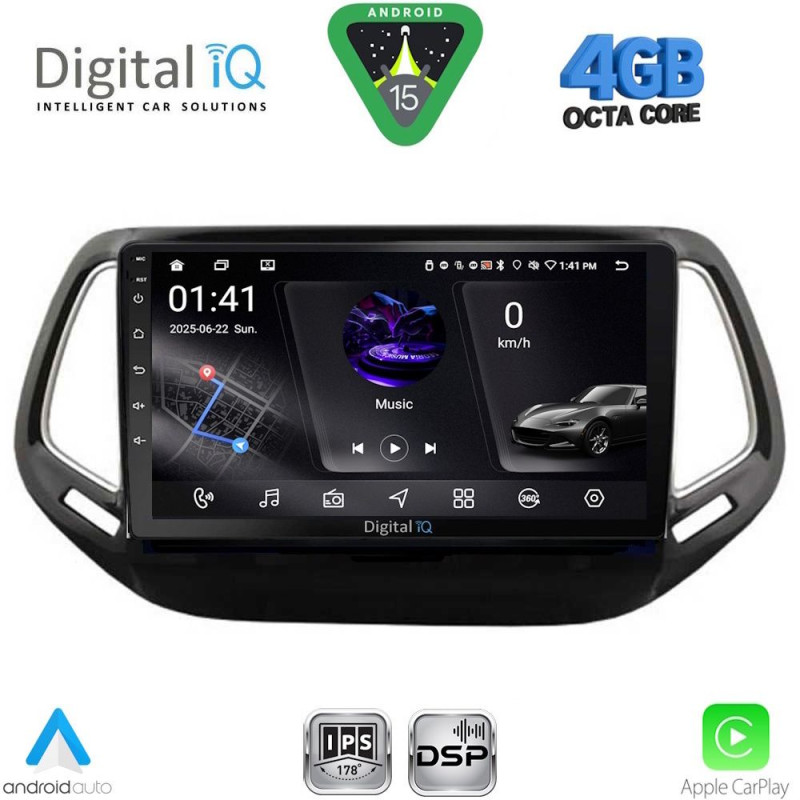 DIGITAL IQ RSG 6278_CPA (10inc) MULTIMEDIA TABLET for JEEP COMPASS mod. 2016-2021