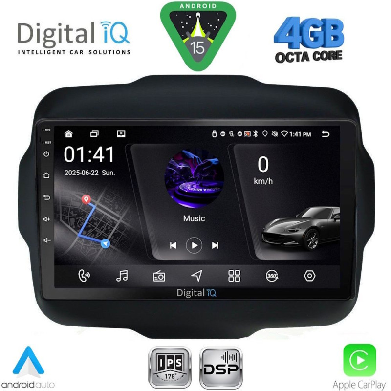 DIGITAL IQ RSG 6290_CPA (9inc) MULTIMEDIA TABLET for JEEP RENEGADE mod. 2014-2025