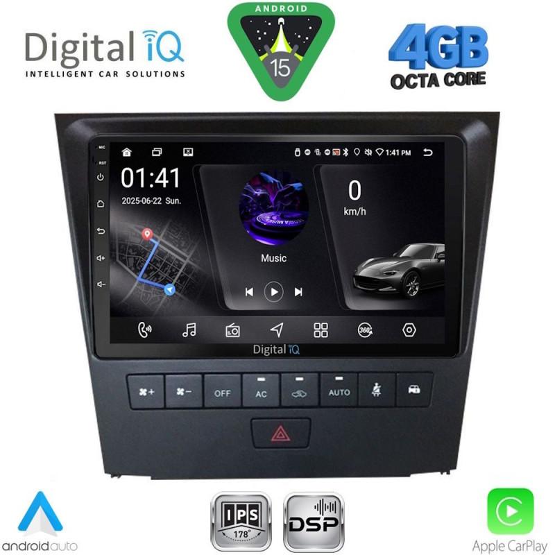 DIGITAL IQ RSG 6341_CPA (9inc) MULTIMEDIA TABLET for LEXUS GS mod. 2004-2011
