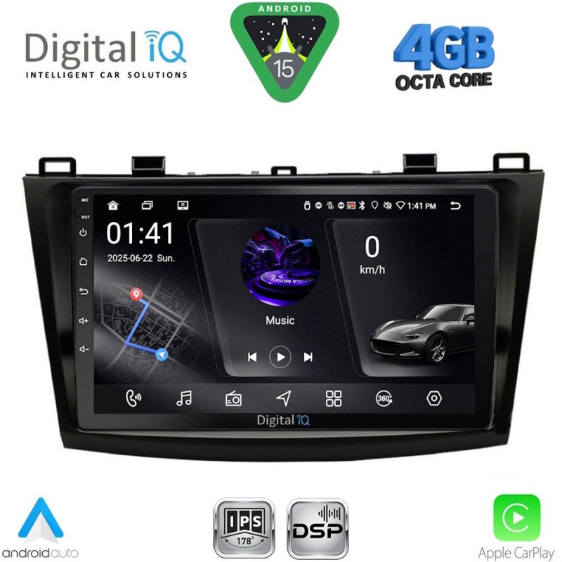 DIGITAL IQ RSG 6366_CPA (9inc) MULTIMEDIA TABLET for MAZDA 3 mod. 2009-2014