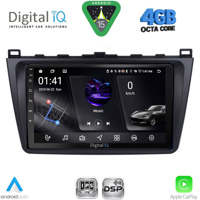 DIGITAL IQ RSG 6377_CPA (9inc) MULTIMEDIA TABLET for MAZDA 6 mod. 2008-2012