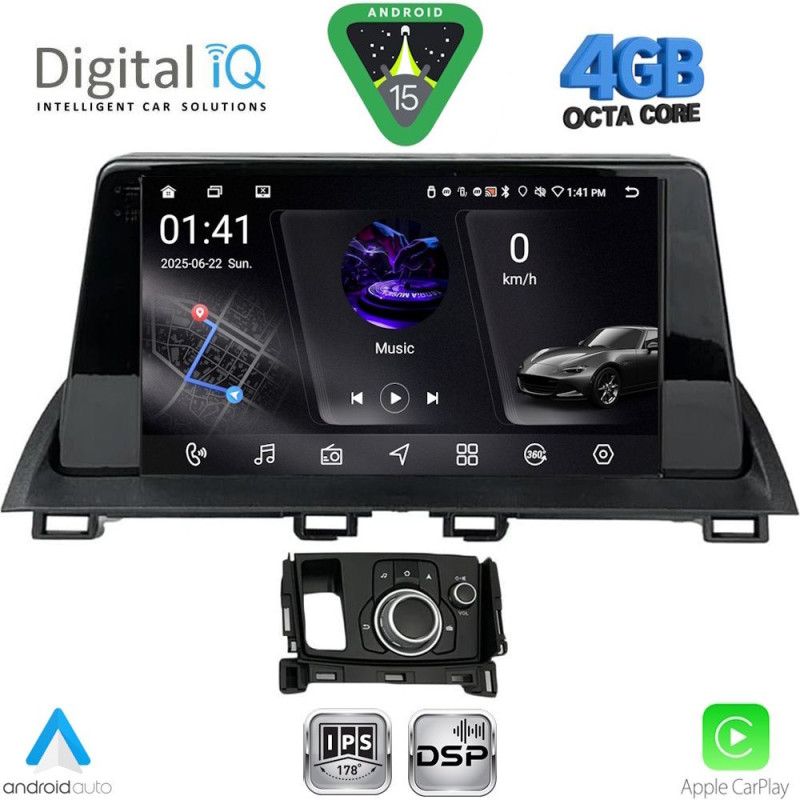 DIGITAL IQ RSG 6386_CPA (9inc) MULTIMEDIA TABLET for MAZDA CX4 mod. 2016-2025